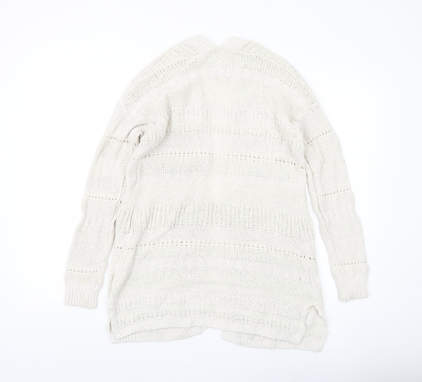Abercrombie & Fitch Women’s Ivory XS Open Knit Long Sleeve Cardigan