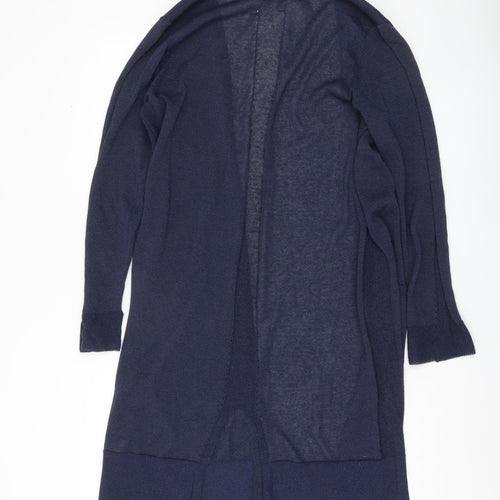 White Stuff Womens Blue Size 14 Long Sleeve Open Cardigan