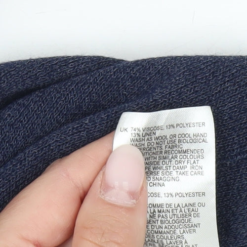 White Stuff Womens Blue Size 14 Long Sleeve Open Cardigan