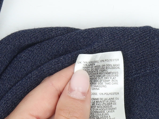 White Stuff Womens Blue Size 14 Long Sleeve Open Cardigan