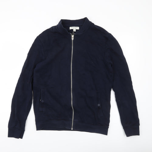 Marks and Spencer Men’s Blue Cotton Bomber Jacket M