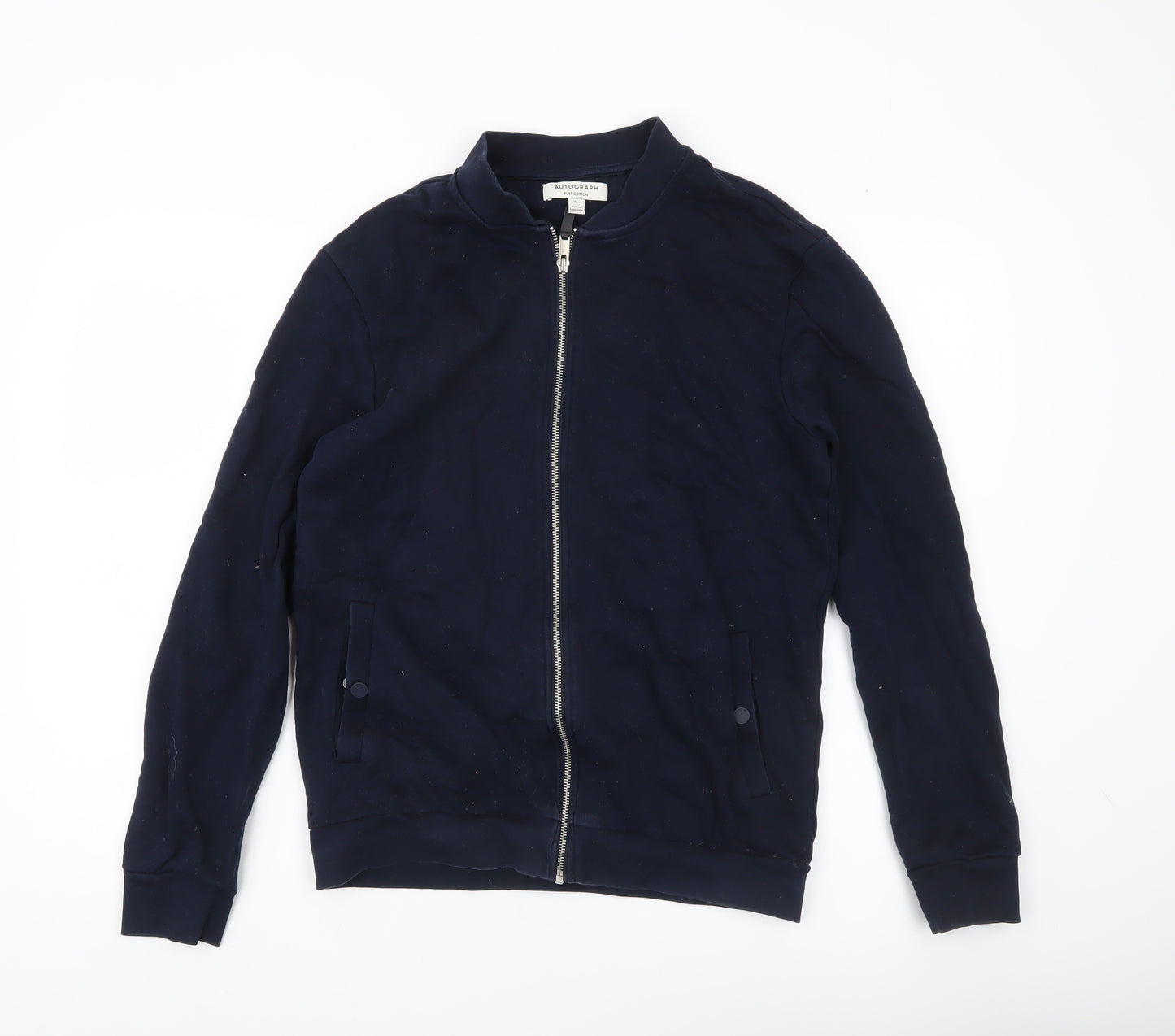 Marks and Spencer Men’s Blue Cotton Bomber Jacket M