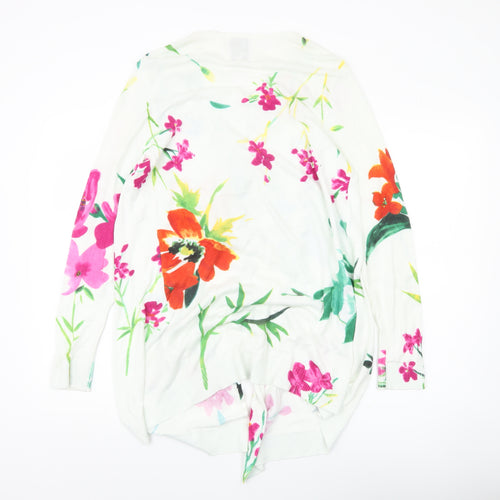 Desigual Womens Multicoloured Floral Cardigan M Lightweight Knit
