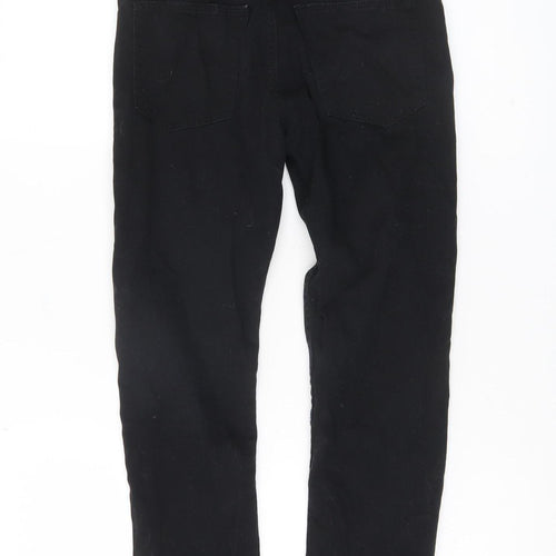 H&M Boys Black Relaxed Fit Chino Trousers Age 9 Years Cotton School