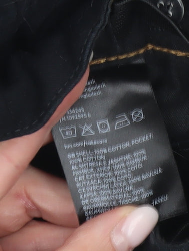 H&M Boys Black Relaxed Fit Chino Trousers Age 9 Years Cotton School