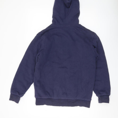 Bossini Boys Blue Full Zip Hoodie 14 Years Lined Hooded Casual Jacket