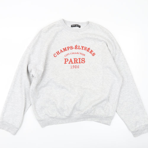 Select Women’s Grey Paris Graphic Pullover Sweatshirt M
