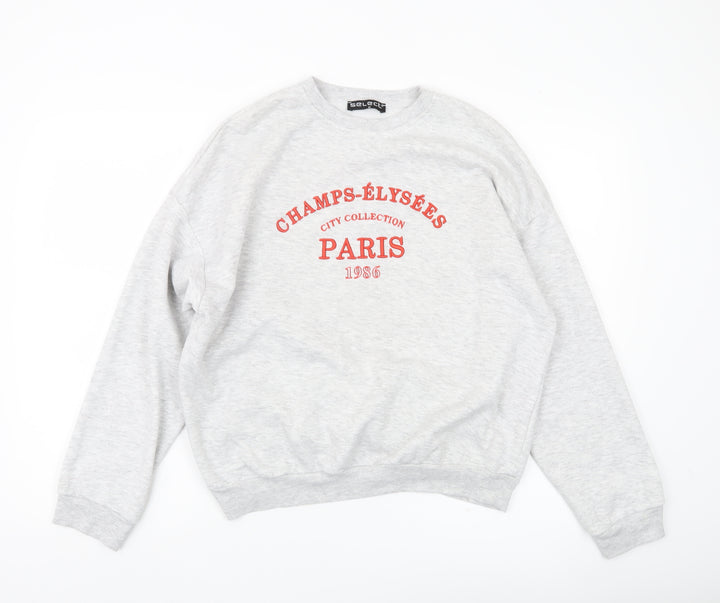 Select Women’s Grey Paris Graphic Pullover Sweatshirt M