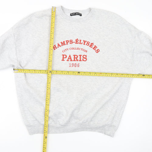 Select Women’s Grey Paris Graphic Pullover Sweatshirt M