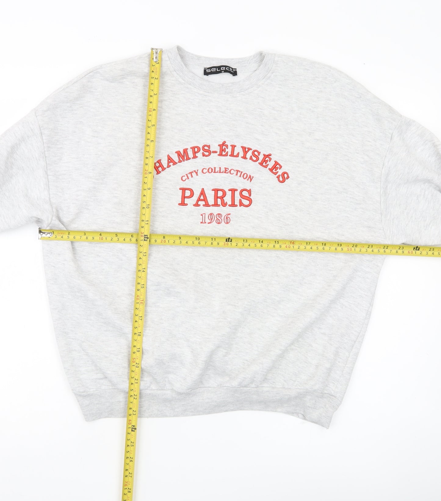 Select Women’s Grey Paris Graphic Pullover Sweatshirt M