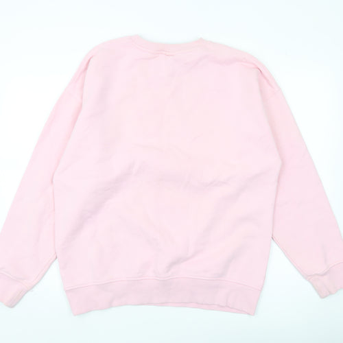 H&M Men’s Pink Justin Bieber Graphic Sweatshirt M Relaxed Fit