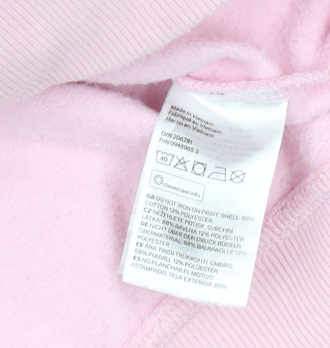 H&M Men’s Pink Justin Bieber Graphic Sweatshirt M Relaxed Fit