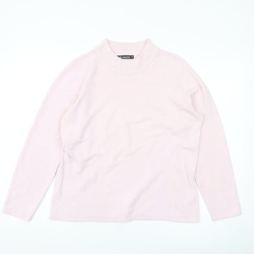 Bonmarché Women’s Pink Mock Neck Pullover Jumper Size M