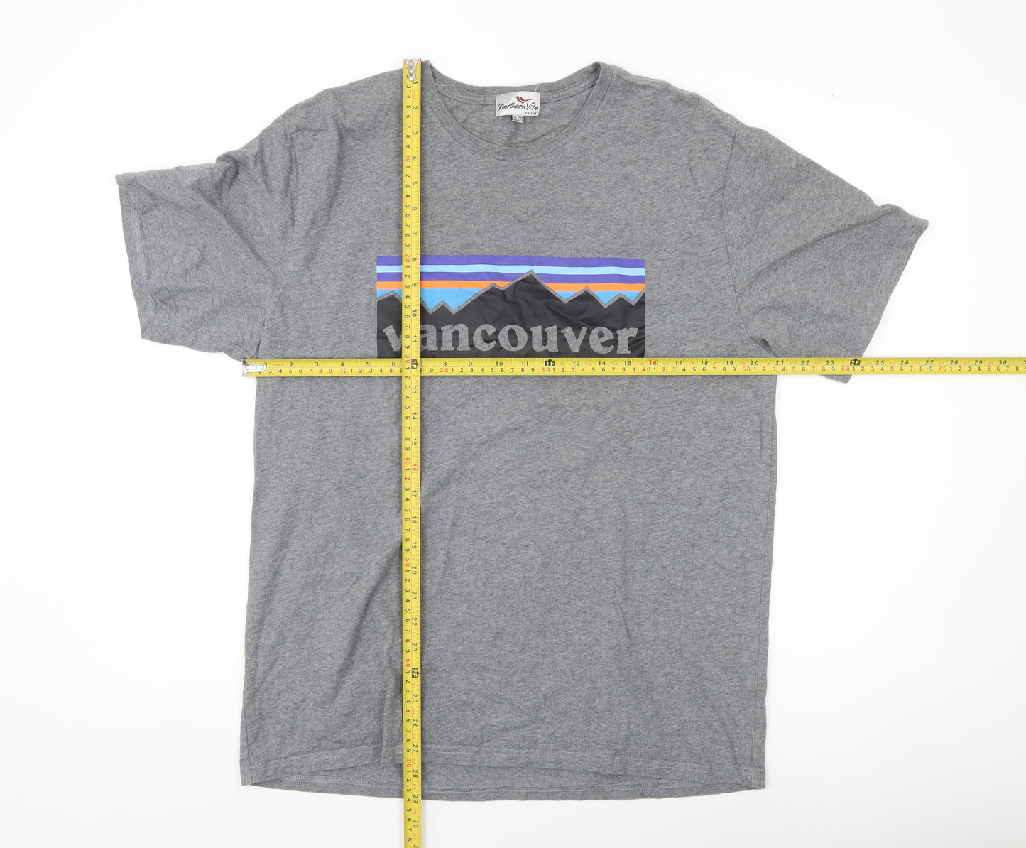 Northern Vibe Men's Grey 2XL Vancouver Graphic T-Shirt