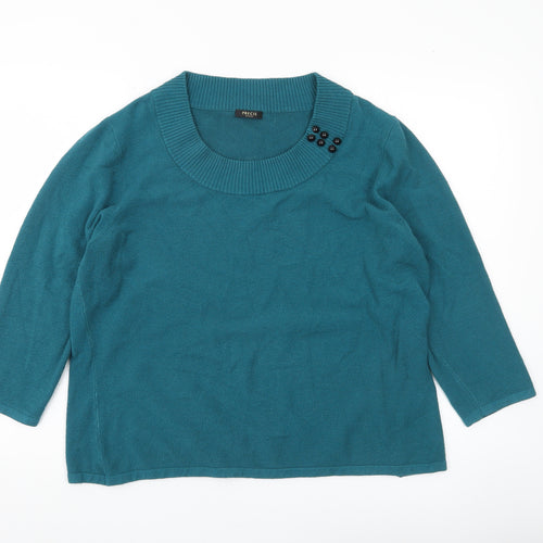Precis Petite Women's Green XL Scoop Neck Pullover Jumper