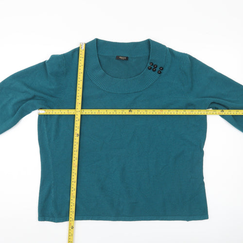 Precis Petite Women's Green XL Scoop Neck Pullover Jumper