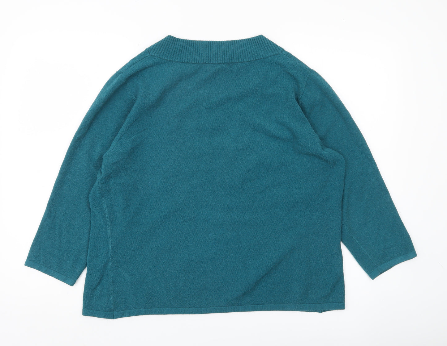 Precis Petite Women's Green XL Scoop Neck Pullover Jumper