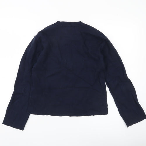 Marks and Spencer Womens Small Navy Blue Cotton Pullover Jumper