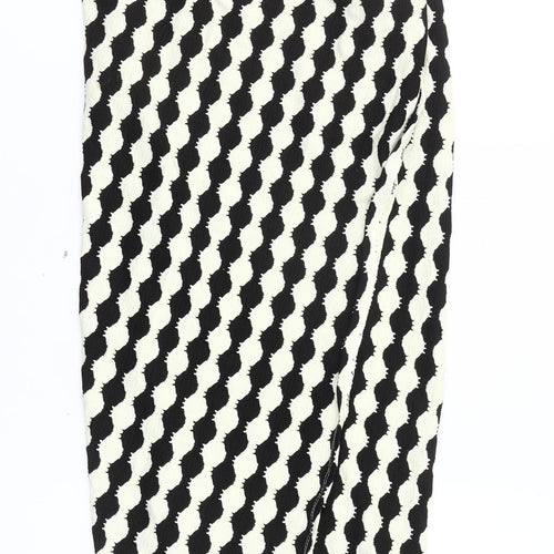 ASOS DESIGN Women’s Black White Halter Bodycon Midi Dress Size 10