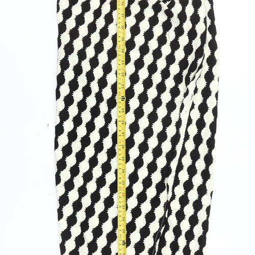 ASOS DESIGN Women’s Black White Halter Bodycon Midi Dress Size 10