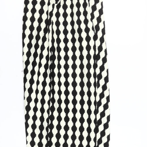 ASOS DESIGN Women’s Black White Halter Bodycon Midi Dress Size 10