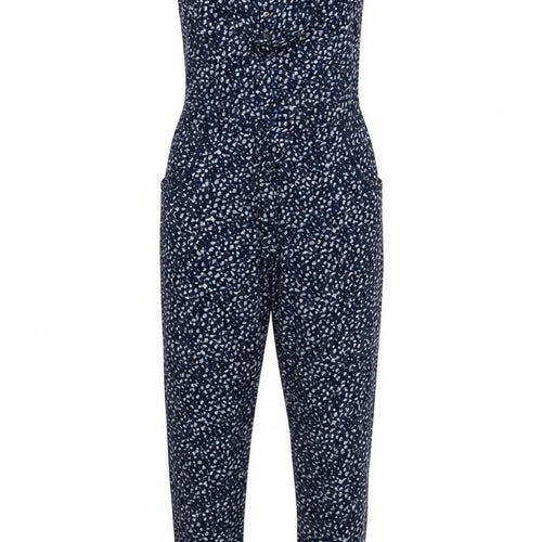 Marks and Spencer Women’s Blue Floral Cotton Sleeveless Jumpsuit UK 8
