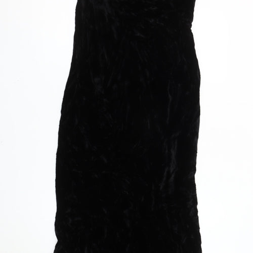 Country Casuals Women’s Black Beaded Velvet Sheath Dress Size 10