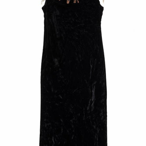 Country Casuals Women’s Black Beaded Velvet Sheath Dress Size 10