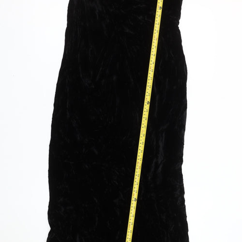 Country Casuals Women’s Black Beaded Velvet Sheath Dress Size 10