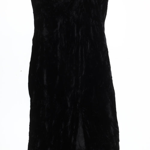 Country Casuals Women’s Black Beaded Velvet Sheath Dress Size 10