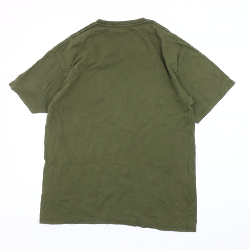 Hard Rock Cafe Dubai Men's Green L Graphic Print T-Shirt