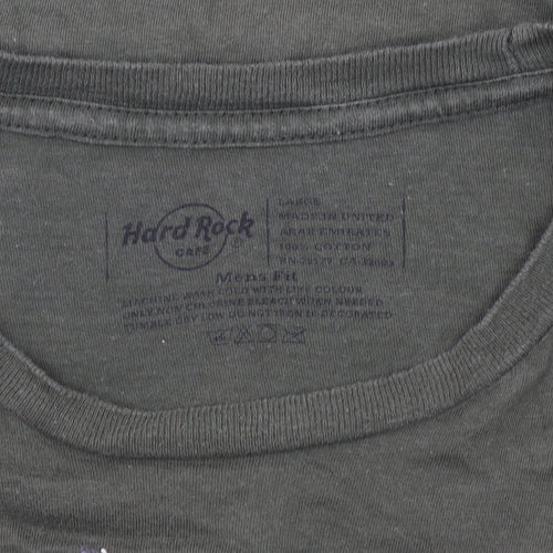Hard Rock Cafe Dubai Men's Green L Graphic Print T-Shirt