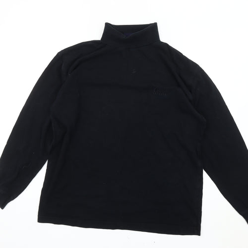 Cotton Traders Men's Black M Mock Neck Pullover Sweatshirt