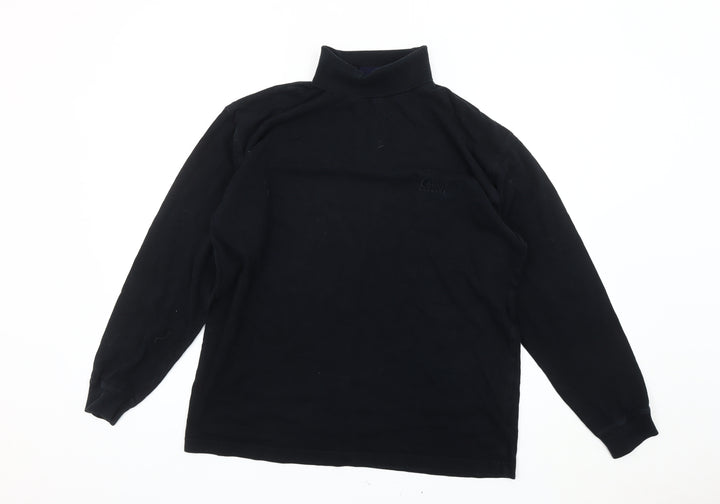 Cotton Traders Men's Black M Mock Neck Pullover Sweatshirt
