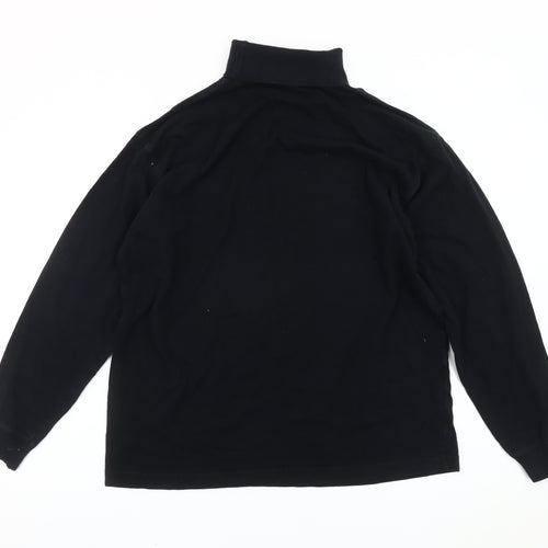 Cotton Traders Men's Black M Mock Neck Pullover Sweatshirt