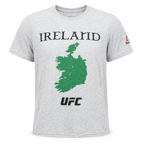 Reebok Men’s Grey Ireland UFC Graphic T-Shirt Size L