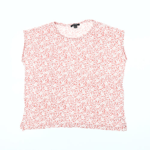 Esmara Womens Pink Floral Cotton Sleeveless T-Shirt Size 12