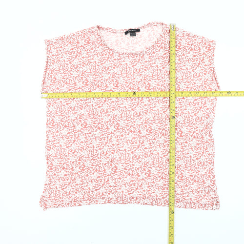 Esmara Womens Pink Floral Cotton Sleeveless T-Shirt Size 12