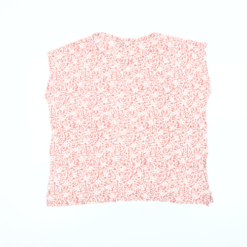 Esmara Womens Pink Floral Cotton Sleeveless T-Shirt Size 12