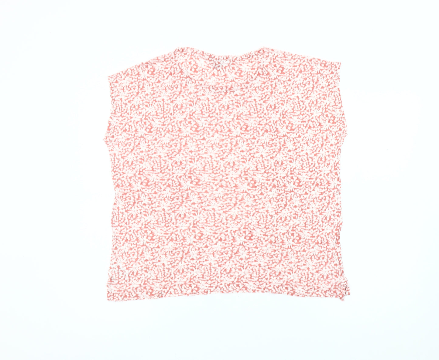 Esmara Womens Pink Floral Cotton Sleeveless T-Shirt Size 12