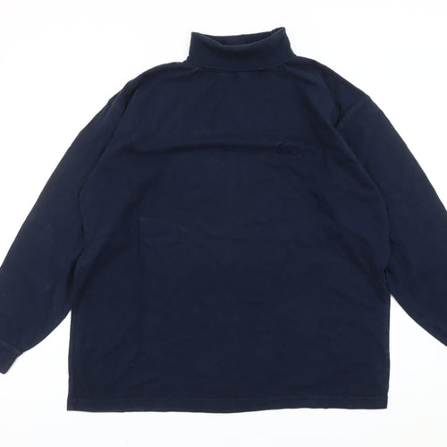 Cotton Traders Men’s Blue Mock Neck Pullover Sweatshirt Size M
