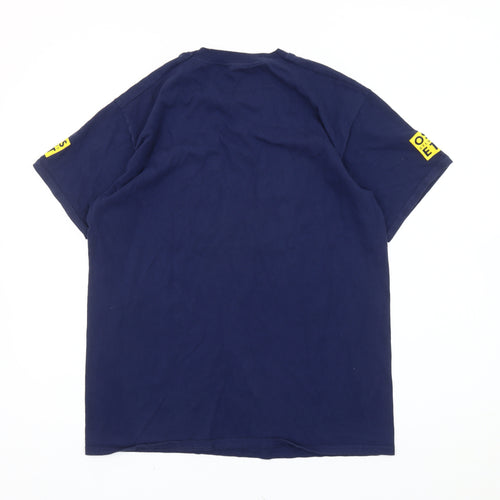 Fruit of the Loom Mens Blue L ALAW Lager Graphic T-Shirt Cotton