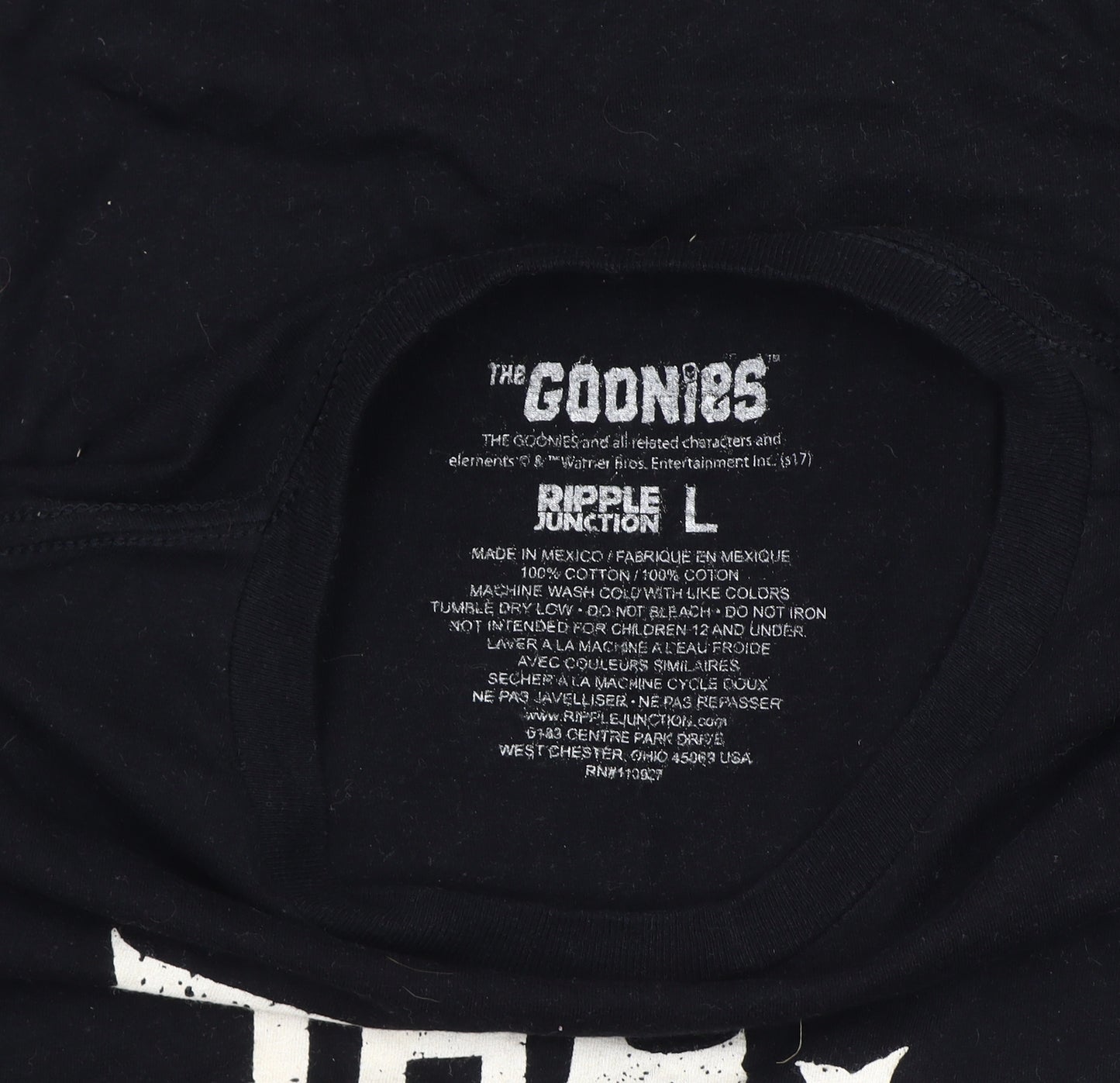 Ripple Junction The Goonies Men's Black L Graphic T-Shirt