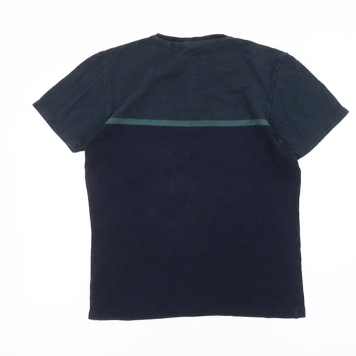 Next Men’s Blue Colourblock Cotton Regular Fit T-Shirt Size S
