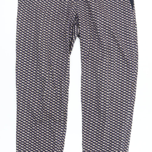Liu Jo Womens Multicoloured Geometric Slim Trousers Size 14