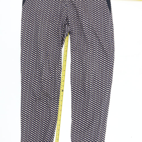 Liu Jo Womens Multicoloured Geometric Slim Trousers Size 14