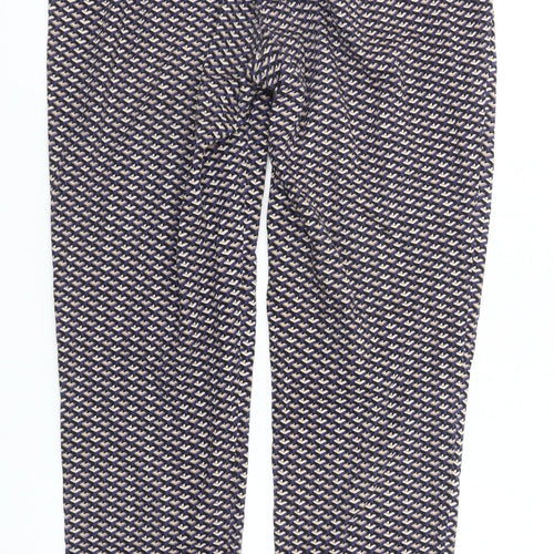 Liu Jo Womens Multicoloured Geometric Slim Trousers Size 14