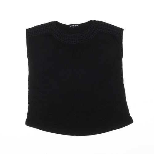 Cable & Gauge Women's Black Sleeveless Blouse Size S Viscose Blend