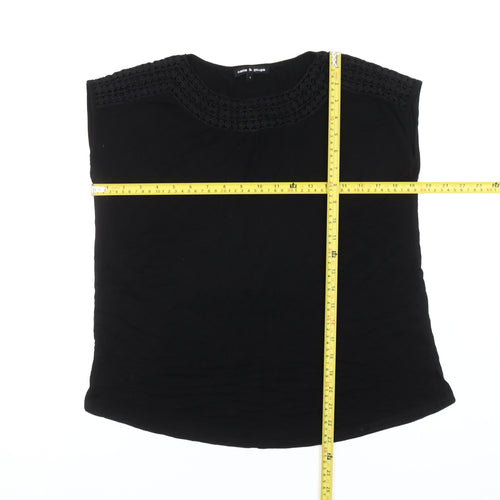 Cable & Gauge Women's Black Sleeveless Blouse Size S Viscose Blend