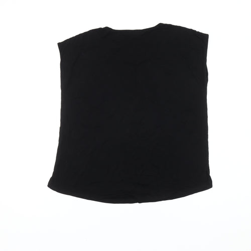 Cable & Gauge Women's Black Sleeveless Blouse Size S Viscose Blend